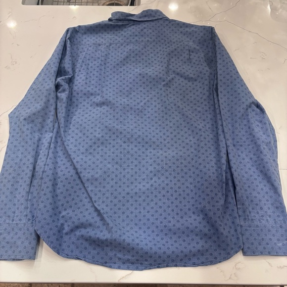 Bonobos Blue Casual Button Down Shirt with Polka Dot Pattern - Picture 4 of 7